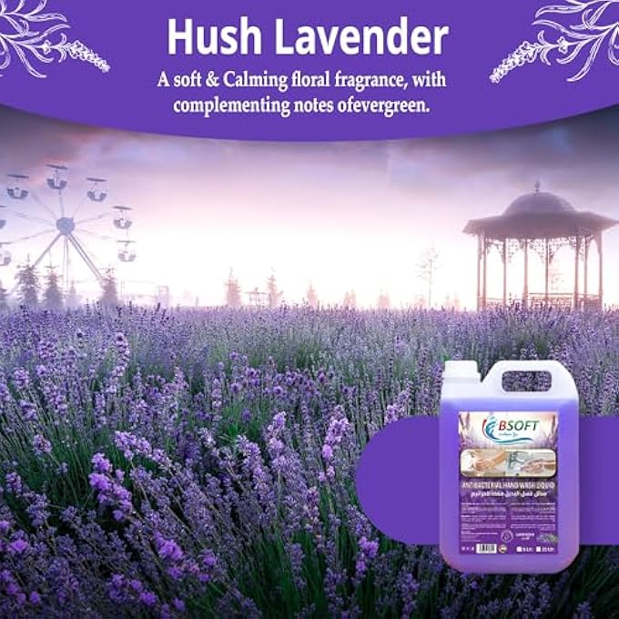BSOFT HANDWASH LIQUID 5L (PACK OF 2) | ANTIBACTERIAL HANDWASH REFILL | GENTLE ON SKIN, TOUGH ON GERMS | MOISTURIZING & LONG-LASTING HAND WASH WITH LAVENDER FRAGRANCE - Image 4